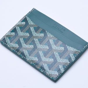 New and unused GOYARD Saint Sulpice Card Case PVC Vozel Calfskin Green STSULPPMLTY01CL01X Used 4a004322