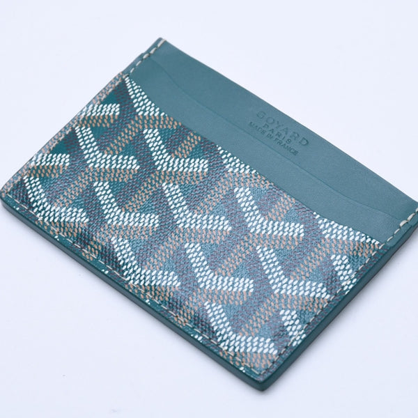 New and unused GOYARD Saint Sulpice Card Case PVC Vozel Calfskin Green STSULPPMLTY01CL01X Used 4a004322