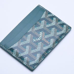 New and unused GOYARD Saint Sulpice Card Case PVC Vozel Calfskin Green STSULPPMLTY01CL01X Used 4a004322