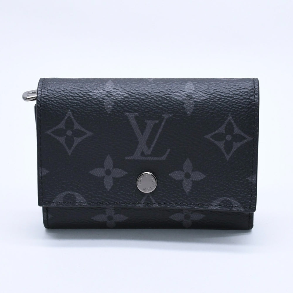 Like new LOUIS VUITTON Monogram Eclipse Victor Wallet M12598 Black Used 4a004259