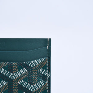 New and unused GOYARD Saint Sulpice Card Case PVC Vozel Calfskin Green STSULPPMLTY01CL01X Used 4a004322
