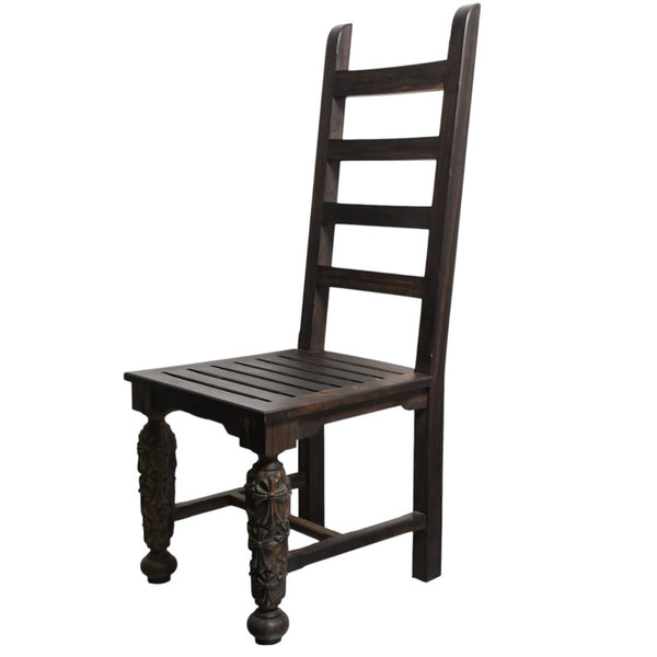 Very Good Condition CHROME HEARTS EBONY CHAIR Dining Chair Chair Furniture Line Cemetery Cross Gothic Style Used 4a004326