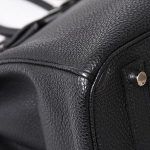 極美品 HERMES エルメス BIRKIN バーキン35 ブラック シルバー金具 トゴハンドバッグ □N刻印 中古 4a004337