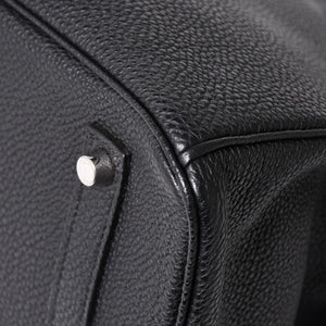 極美品 HERMES エルメス BIRKIN バーキン35 ブラック シルバー金具 トゴハンドバッグ □N刻印 中古 4a004337