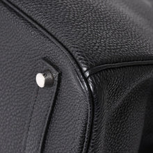 画像をギャラリービューアに読み込む, 極美品 HERMES エルメス BIRKIN バーキン35 ブラック シルバー金具 トゴハンドバッグ □N刻印 中古 4a004337