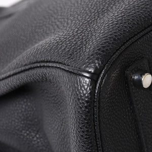 極美品 HERMES エルメス BIRKIN バーキン35 ブラック シルバー金具 トゴハンドバッグ □N刻印 中古 4a004337