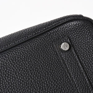 極美品 HERMES エルメス BIRKIN バーキン35 ブラック シルバー金具 トゴハンドバッグ □N刻印 中古 4a004337