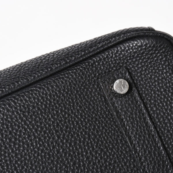 極美品 HERMES エルメス BIRKIN バーキン35 ブラック シルバー金具 トゴハンドバッグ □N刻印 中古 4a004337