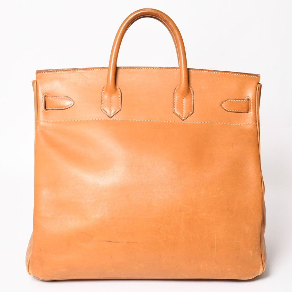 HERMES エルメス ハンドバッグ バーキン オータクロア45 ヴァッシュ ナチュラル ブロンズ金具 X刻印 美品 中古 4a004338