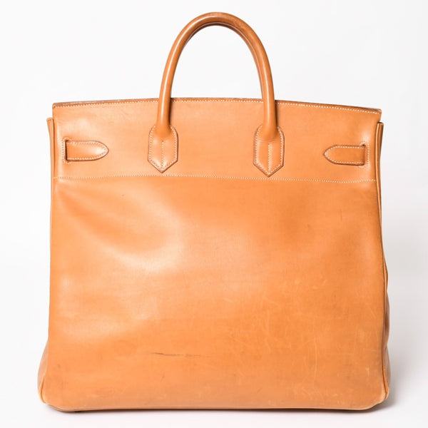 HERMES エルメス ハンドバッグ バーキン オータクロア45 ヴァッシュ ナチュラル ブロンズ金具 X刻印 美品 中古 4a004338