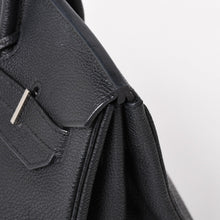画像をギャラリービューアに読み込む, 極美品 HERMES エルメス BIRKIN バーキン35 ブラック シルバー金具 トゴハンドバッグ □N刻印 中古 4a004337