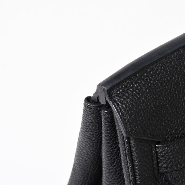 極美品 HERMES エルメス BIRKIN バーキン35 ブラック シルバー金具 トゴハンドバッグ □N刻印 中古 4a004337