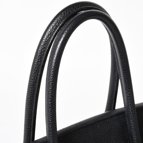 極美品 HERMES エルメス BIRKIN バーキン35 ブラック シルバー金具 トゴハンドバッグ □N刻印 中古 4a004337