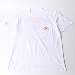 極美品 CHROME HEARTS クロムハーツ オレンジセメタリークロス Tシャツ プリント キングタコ ホワイト オレンジ サイズXXL 中古 4a000030