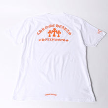 画像をギャラリービューアに読み込む, 極美品 CHROME HEARTS クロムハーツ オレンジセメタリークロス Tシャツ プリント キングタコ ホワイト オレンジ サイズXXL 中古 4a000030