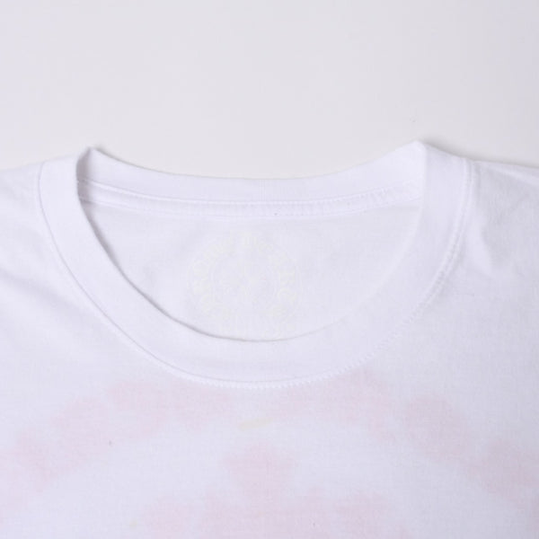 極美品 CHROME HEARTS クロムハーツ オレンジセメタリークロス Tシャツ プリント キングタコ ホワイト オレンジ サイズXXL 中古 4a000030