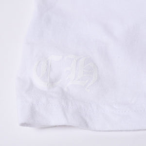 極美品 CHROME HEARTS クロムハーツ オレンジセメタリークロス Tシャツ プリント キングタコ ホワイト オレンジ サイズXXL 中古 4a000030