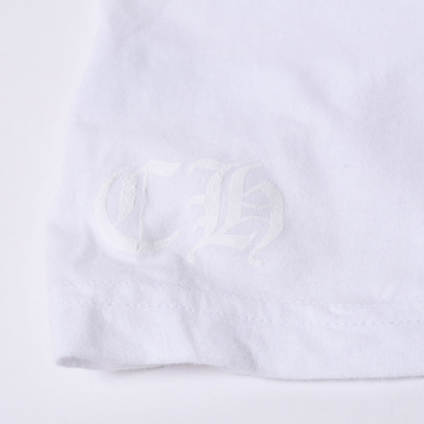 極美品 CHROME HEARTS クロムハーツ オレンジセメタリークロス Tシャツ プリント キングタコ ホワイト オレンジ サイズXXL 中古 4a000030
