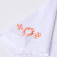 画像をギャラリービューアに読み込む, 極美品 CHROME HEARTS クロムハーツ オレンジセメタリークロス Tシャツ プリント キングタコ ホワイト オレンジ サイズXXL 中古 4a000030