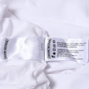 極美品 CHROME HEARTS クロムハーツ オレンジセメタリークロス Tシャツ プリント キングタコ ホワイト オレンジ サイズXXL 中古 4a000030