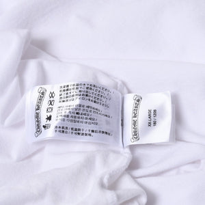 極美品 CHROME HEARTS クロムハーツ オレンジセメタリークロス Tシャツ プリント キングタコ ホワイト オレンジ サイズXXL 中古 4a000030