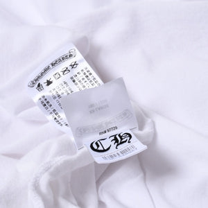 極美品 CHROME HEARTS クロムハーツ オレンジセメタリークロス Tシャツ プリント キングタコ ホワイト オレンジ サイズXXL 中古 4a000030