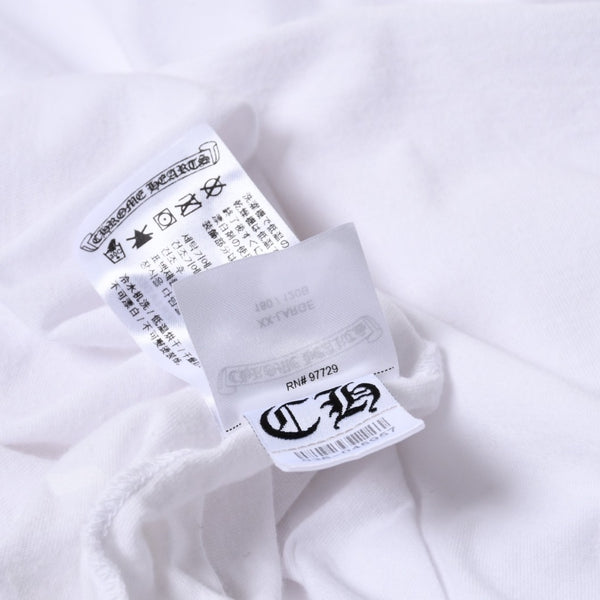 極美品 CHROME HEARTS クロムハーツ オレンジセメタリークロス Tシャツ プリント キングタコ ホワイト オレンジ サイズXXL 中古 4a000030