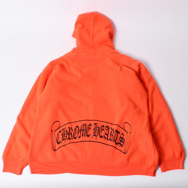 Like New Chrome Hearts Vintage Old Thermal Lined Hoodie U.S.AAcrylic, orange, size L, used, item number 4a000464