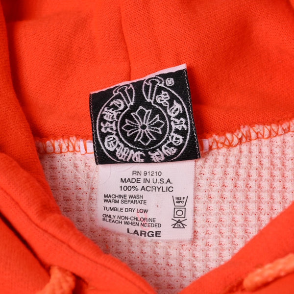 Like New Chrome Hearts Vintage Old Thermal Lined Hoodie U.S.AAcrylic, orange, size L, used, item number 4a000464