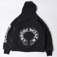 画像をギャラリービューアに読み込む, Chrome Hearts クロムハーツ RN 91210 ホースシューバックプリント ブラック サイズL 美品 中古 4a000462