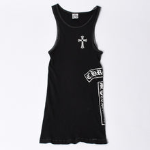 画像をギャラリービューアに読み込む, CHROME HEARTS クロムハーツ タンクトップ ノースリーブ サイズL T BAR プリント ブラック 美品 中古 4a000001
