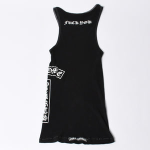 CHROME HEARTS クロムハーツ タンクトップ ノースリーブ サイズL T BAR プリント ブラック 美品 中古 4a000001