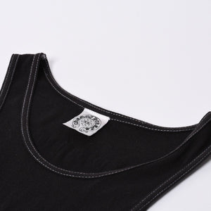 CHROME HEARTS クロムハーツ タンクトップ ノースリーブ サイズL T BAR プリント ブラック 美品 中古 4a000001