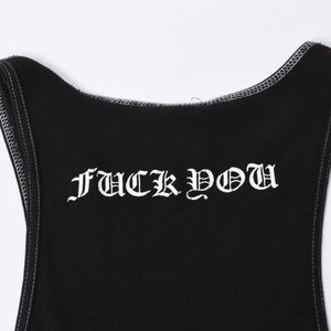 CHROME HEARTS クロムハーツ タンクトップ ノースリーブ サイズL T BAR プリント ブラック 美品 中古 4a000001