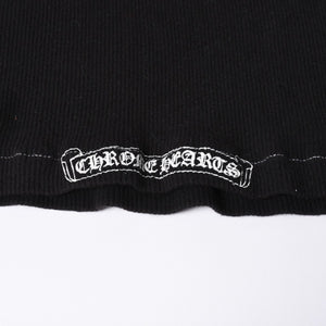 CHROME HEARTS クロムハーツ タンクトップ ノースリーブ サイズL T BAR プリント ブラック 美品 中古 4a000001