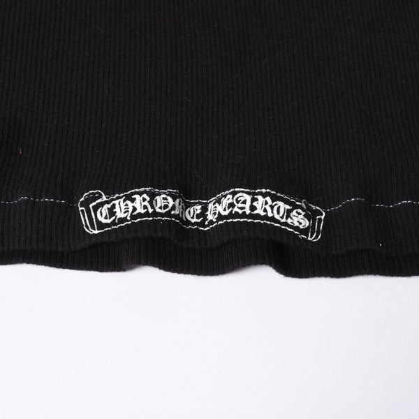 CHROME HEARTS クロムハーツ タンクトップ ノースリーブ サイズL T BAR プリント ブラック 美品 中古 4a000001