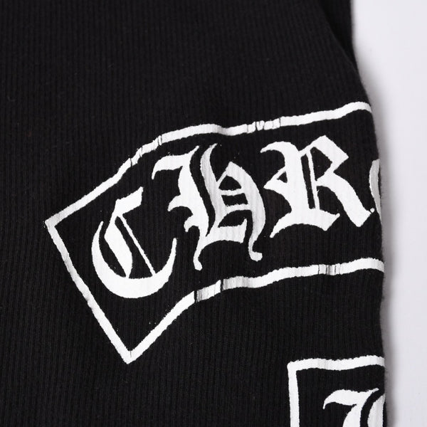 CHROME HEARTS クロムハーツ タンクトップ ノースリーブ サイズL T BAR プリント ブラック 美品 中古 4a000001