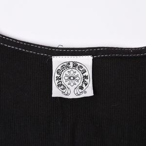 CHROME HEARTS クロムハーツ タンクトップ ノースリーブ サイズL T BAR プリント ブラック 美品 中古 4a000001