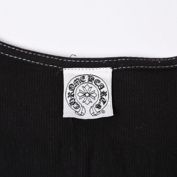 CHROME HEARTS クロムハーツ タンクトップ ノースリーブ サイズL T BAR プリント ブラック 美品 中古 4a000001