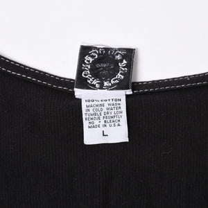 CHROME HEARTS クロムハーツ タンクトップ ノースリーブ サイズL T BAR プリント ブラック 美品 中古 4a000001