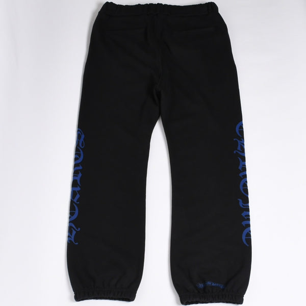 新品未使用 CHROME HEARTS クロムハーツ スウェットパンツ サイズL オールドイングリッシュロゴ ブラック 中古 4a000435