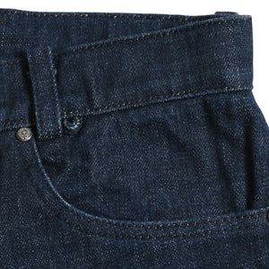 Very Good Condition CHROME HEARTS Pants Cross Ball Concho Button Scroll Label Plate Silver 925 29R Size Indigo Blue Used 4a004374