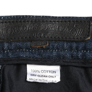 Very Good Condition CHROME HEARTS Pants Cross Ball Concho Button Scroll Label Plate Silver 925 29R Size Indigo Blue Used 4a004374