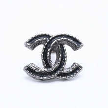 画像をギャラリービューアに読み込む, 極美品 CHANEL シャネル ココマーク ピアス 重量約2.18g 03A刻印 メタル シルバー ブラック クリア 片耳用 中古 4c060798