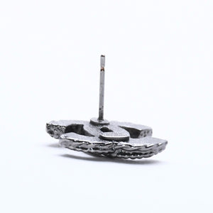 極美品 CHANEL シャネル ココマーク ピアス 重量約2.18g 03A刻印 メタル シルバー ブラック クリア 片耳用 中古 4c060798