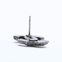 画像をギャラリービューアに読み込む, 極美品 CHANEL シャネル ココマーク ピアス 重量約2.18g 03A刻印 メタル シルバー ブラック クリア 片耳用 中古 4c060798