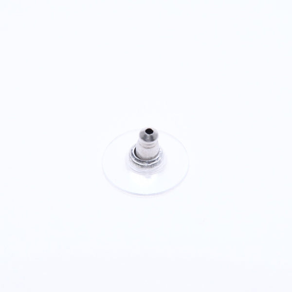 極美品 CHANEL シャネル ココマーク ピアス 重量約2.18g 03A刻印 メタル シルバー ブラック クリア 片耳用 中古 4c060798
