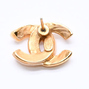 CHANEL Chanel Earrings Coco Mark 00T Engraved Weight Approx. 1.82g Gold Ivory Bicolor Metal GP Good Condition Used 4c061793