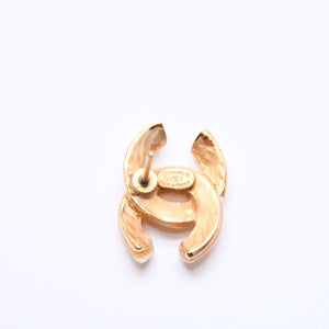 CHANEL Chanel Earrings Coco Mark 00T Engraved Weight Approx. 1.82g Gold Ivory Bicolor Metal GP Good Condition Used 4c061793