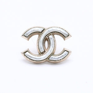CHANEL シャネル ココマーク ピアス 重量約3.05g A14B刻印 メタル シルバー ゴールド バイカラー 片耳用 美品 中古 4c060785